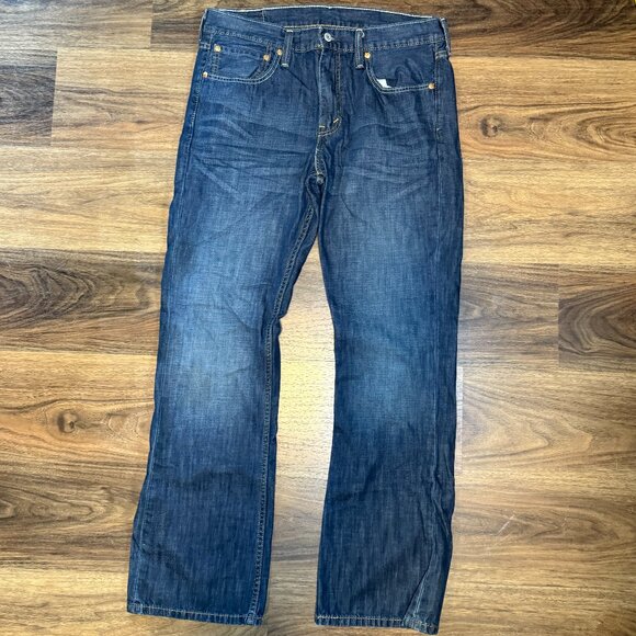 Levi 527 Slim Bootcut Jeans Men’s Size 34x32 Dark Wash Denim NWOT - Picture 2 of 6